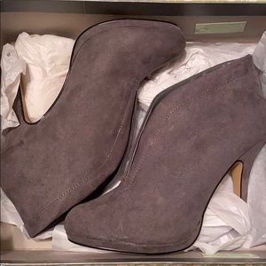 Grey Suede Booties